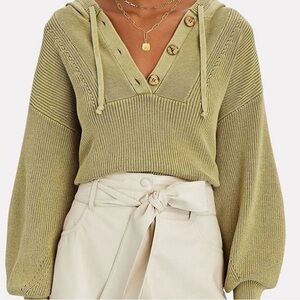 Veronica Beard Ursina Rib Knit Hoodie